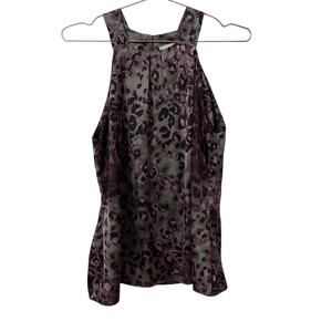 Violet & Claire Gray and Purple Leopard Print Tank S